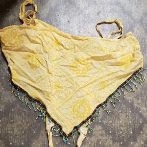 Yellow Bandana Crop Top